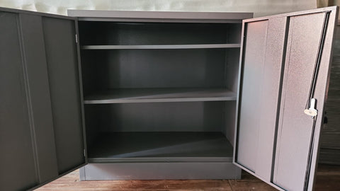 STA002 - Stationery Cupboaard (900H X 900W X 450D 2 Shelves)-Steel Furniture-Moolla Furniture Corp CC