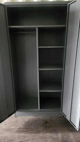 WAR001 - Gents Wardrobe 1800H x 900W x 450D hangrail/ 3 adjustable shelves-Steel Furniture-Moolla Furniture Corp CC