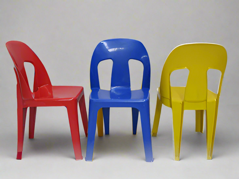 AFR007 - Afri Chair Econo Heavy Duty Virgin (Colour)-Plastic Chairs-Moolla Furniture Corp CC