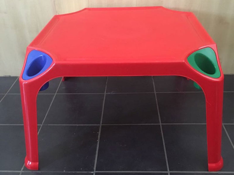 KID002 - Kiddies Table with pencil groove and holder (Virgin)- Buzzy Bee-Tables-Moolla Furniture Corp CC