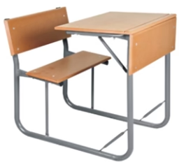 SCH010- Senior Single Combination School Desk GRADE 6-12 (600mm x 400 x 750mmhigh) supawood/saligna