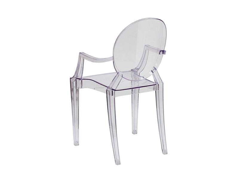 GHO001 -Ghost Chair- Clear (with arms)-Plastic Chairs-Moolla Furniture Corp CC
