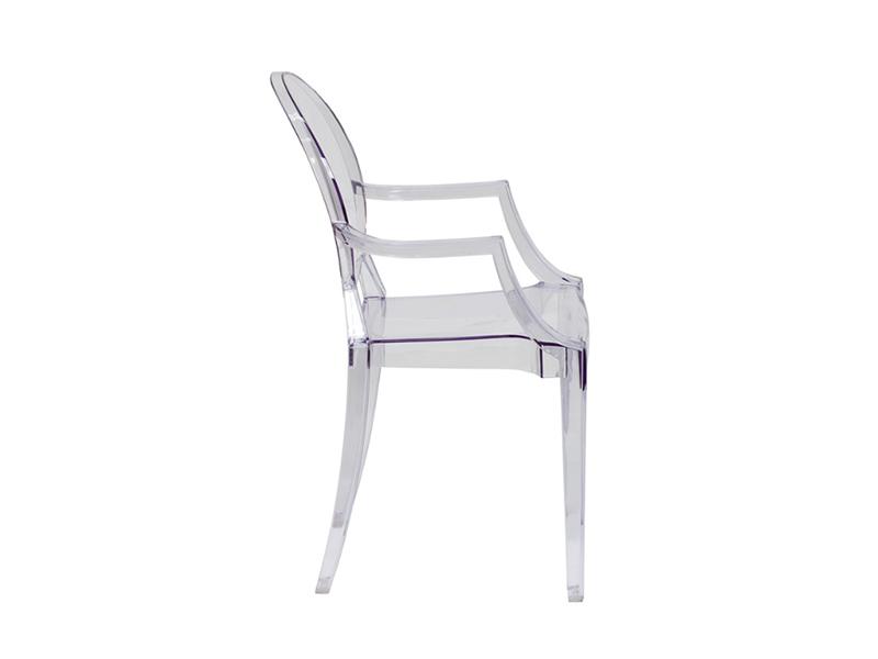 GHO003 -Kiddies Ghost Chair- Clear (with arms)-Plastic Chairs-Moolla Furniture Corp CC