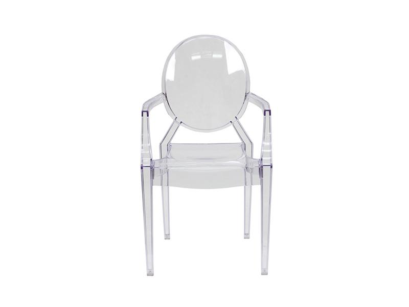 GHO003 -Kiddies Ghost Chair- Clear (with arms)-Plastic Chairs-Moolla Furniture Corp CC