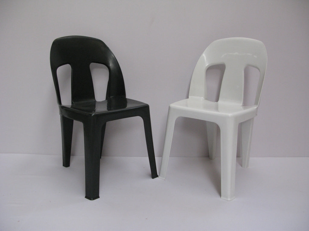 AFR001 - Afri Chair Econo Recycled (Black)-Plastic Chairs-Moolla Furniture Corp CC