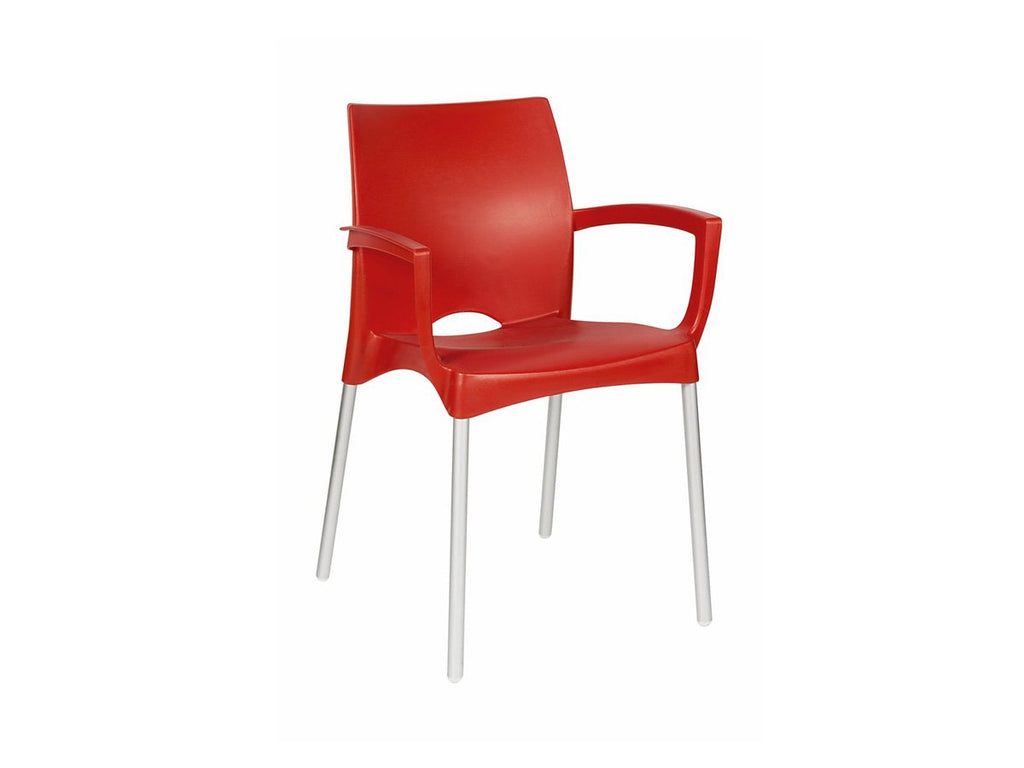ALE001 - Bistro/ Cafe' Alexis Chair (Square Armrest)-Plastic Chairs-Moolla Furniture Corp CC