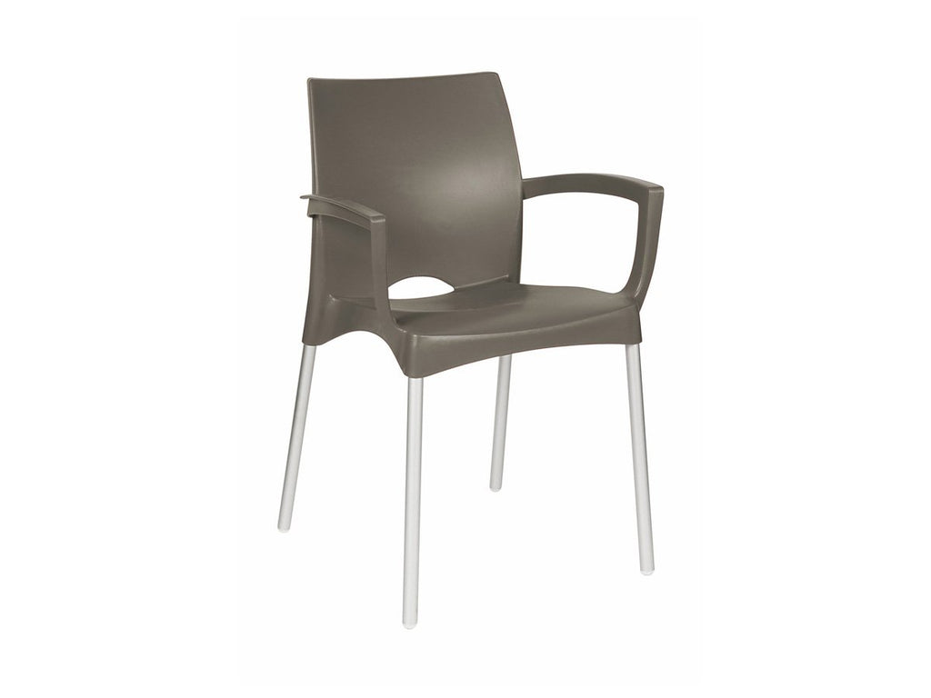 ALE001 - Bistro/ Cafe' Alexis Chair (Square Armrest)-Plastic Chairs-Moolla Furniture Corp CC