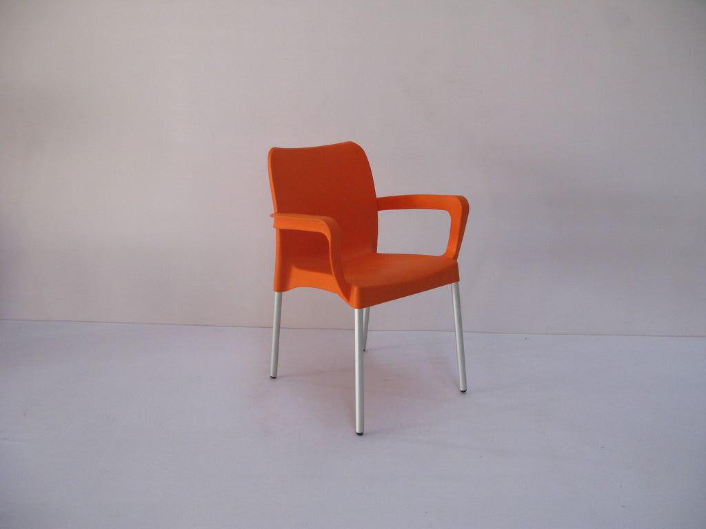 BIS001 - Bistro/ Cafe' Chair (Square Armrest)-Plastic Chairs-Moolla Furniture Corp CC