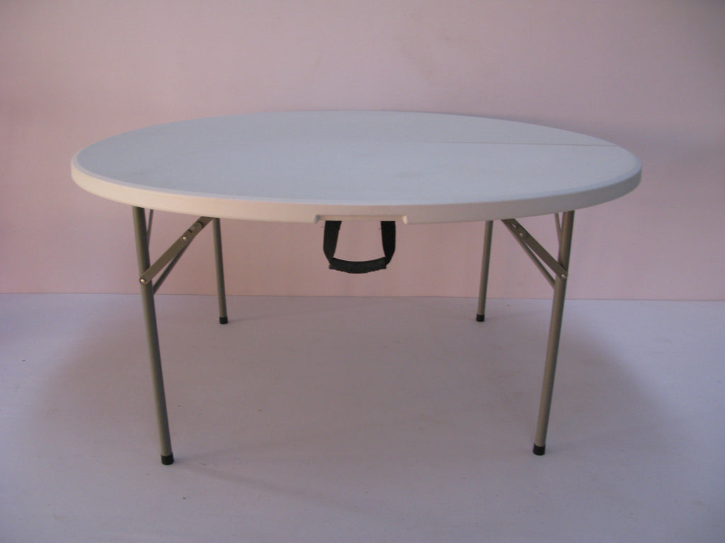 ROU002 - Fold in Half Round Plastic Tables- 1600mm (seats 8 -10 people)-Tables-Moolla Furniture Corp CC