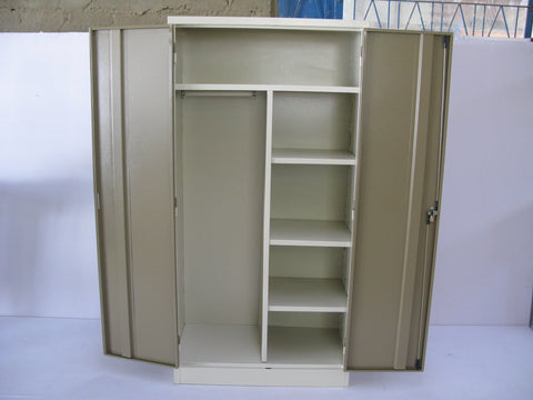 WAR001 - Gents Wardrobe 1800H x 900W x 450D hangrail/ 3 adjustable shelves-Steel Furniture-Moolla Furniture Corp CC