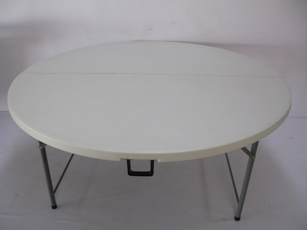 ROU004 - Fold in Half Round Plastic Tables- 1500mm (seats 8 -10 people)-Tables-Moolla Furniture Corp CC