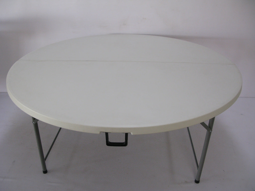 ROU003 - Fold in Half Round Plastic Tables- 1800mm (seats 10-12 people)-Tables-Moolla Furniture Corp CC