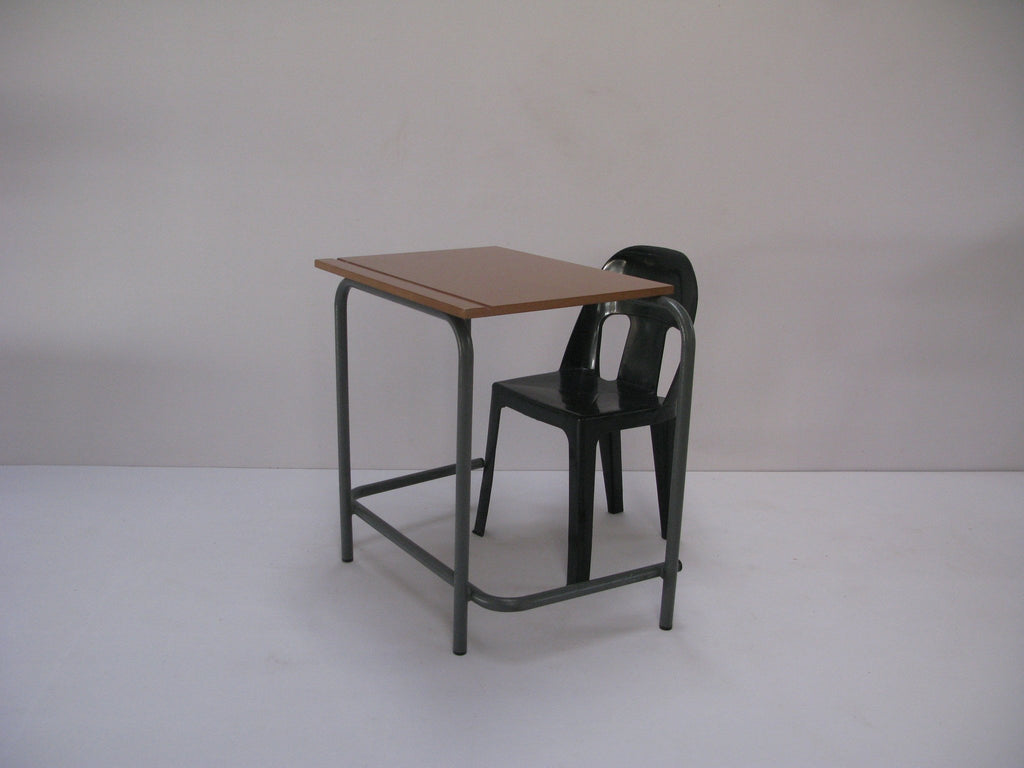 SCH005 - Junior Single School Desk GRADE 3-5 INTERMEDIATE (550mm x 450mm x 650mmhigh) supawood/saligna-School Furniture-Moolla Furniture Corp CC