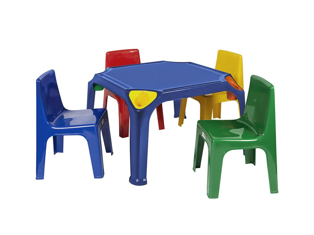 KID002 - Kiddies Table with pencil groove and holder (Virgin)- Buzzy Bee-Tables-Moolla Furniture Corp CC