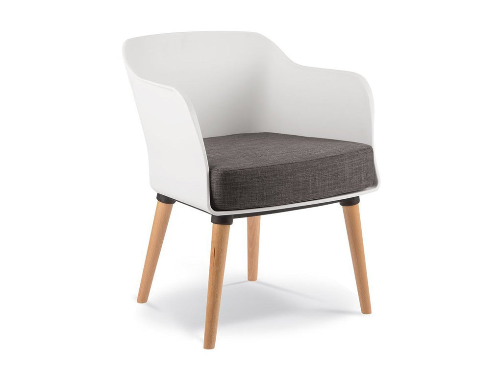 LOBBY Armchair 4 Leg Timber Polyprop-select chairs-Moolla Furniture Corp CC