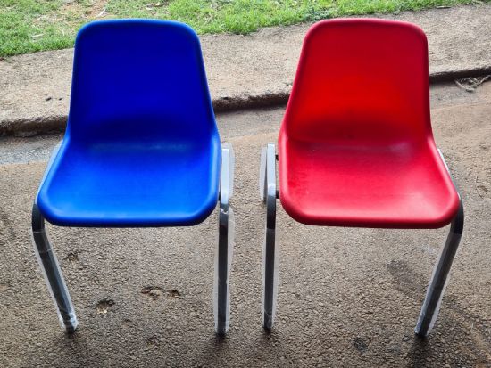 SFC005 -Polyprop/ School Chair-Junior Virgin Seat FOUNDATION GRADE 1-2 (Colour-Red/Blue)-Plastic Chairs-Moolla Furniture Corp CC